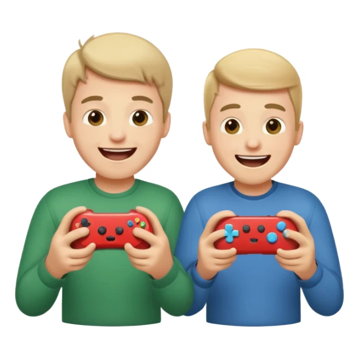 two brothers playings videogames

 sticker