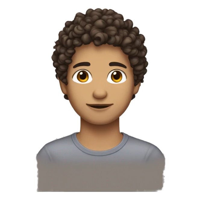 Mexican-lighter skin-twink-curly brown dyed hair sticker