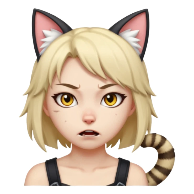 neko-girl angry
 sticker