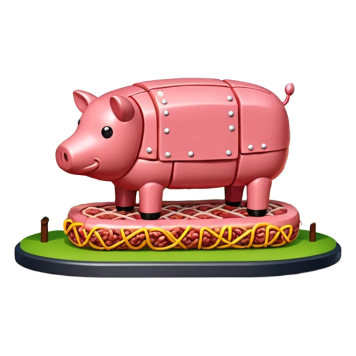  paris city SPAM meat jeff koons style sculpture arty landscape  sticker