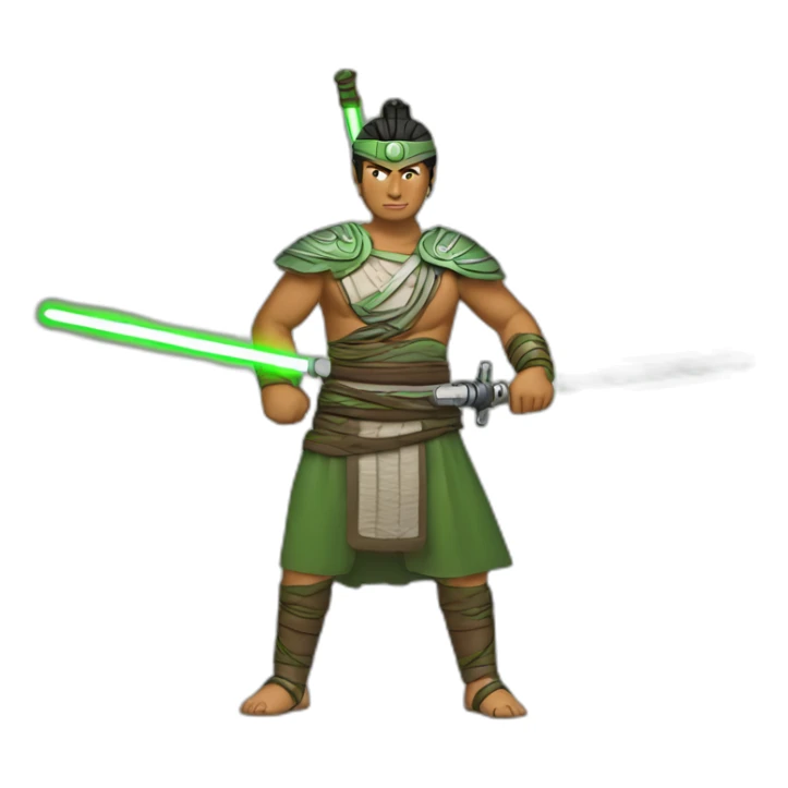 Ashoka Tano with green lightsabers sticker