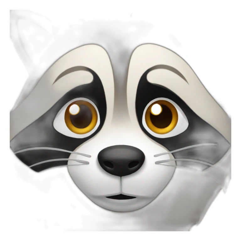 raccoon face sticker
