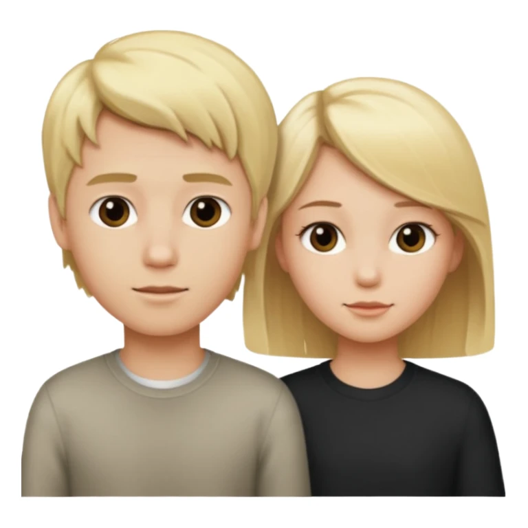 Blonde boy and blonde girl, different hair lengths sticker