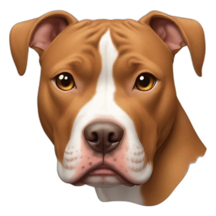 One fawn colored pitbull looks like a deer with white stripe on her face next to one copper colored pitbull boxer sticker