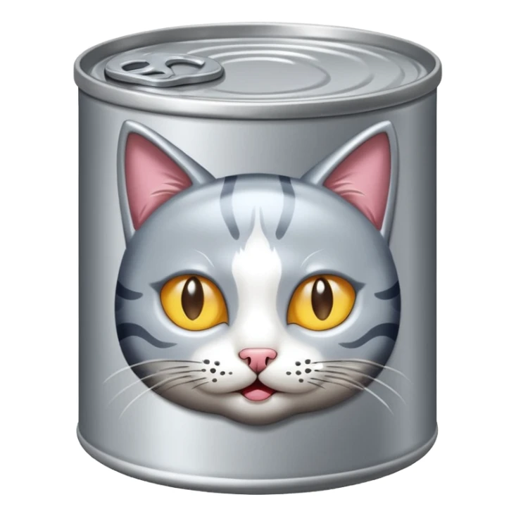 canned cat food sticker