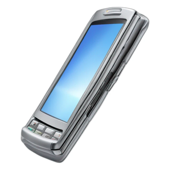 Silver Fold out Motorola Razr V3 mobile device with the iconic clamshell design sticker