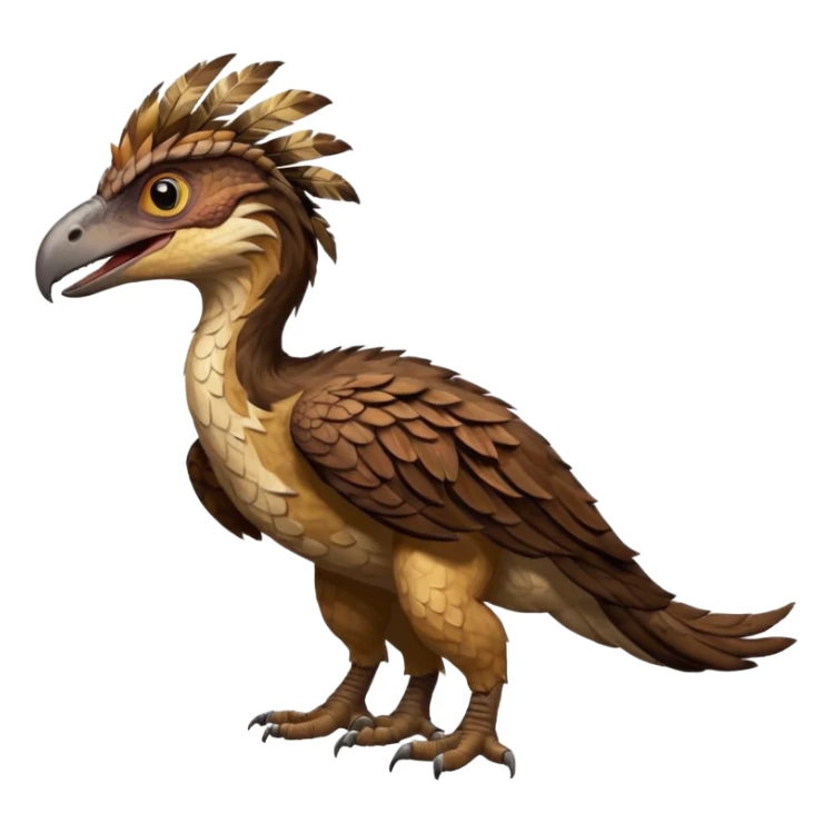 Utahraptor with a lot of feathers  sticker