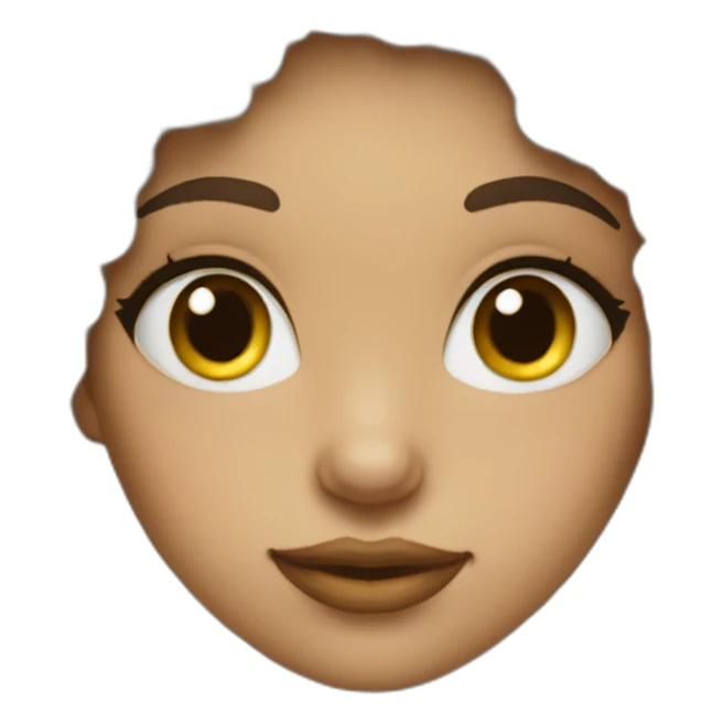 light skin girl with afro hair and nose pierced sticker