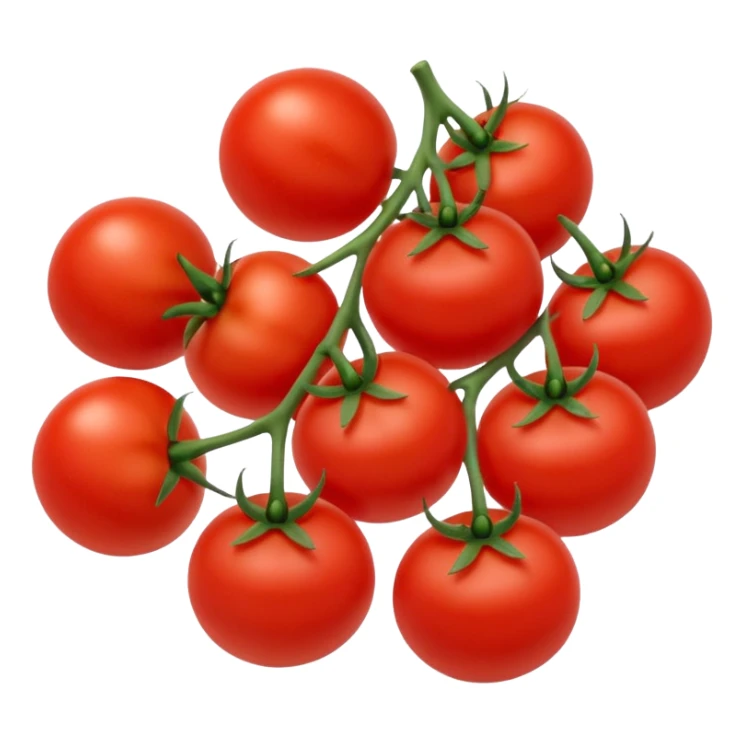 a small pile of cherry tomatoes, simple, clear sticker