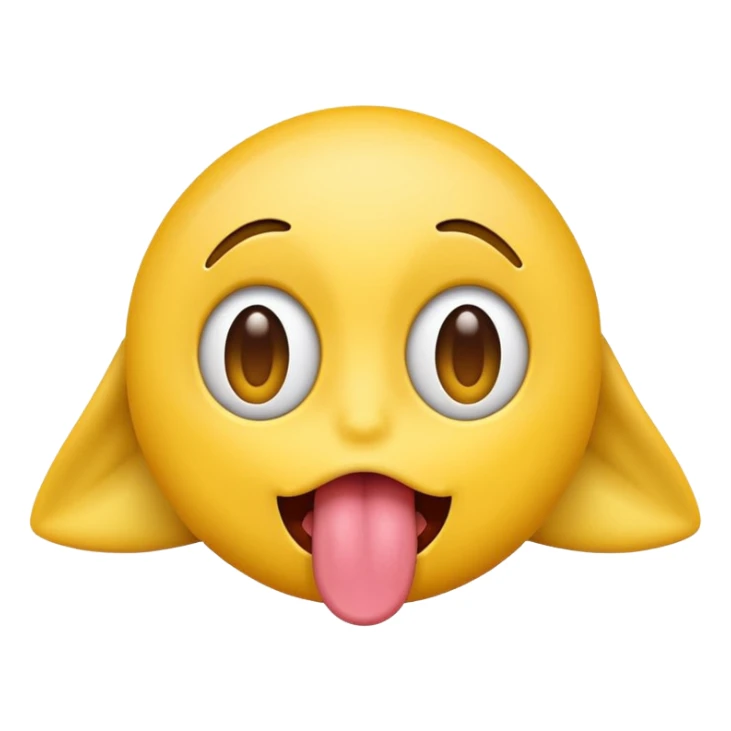 emoji with eyes rolled back and tongue out sticker