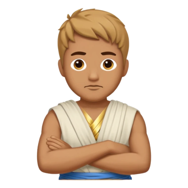 Ulysses from the Odyssey looking at me with crossed arms sticker