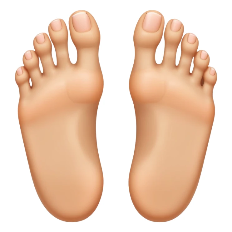 foot with toes spread wide like fingers sticker