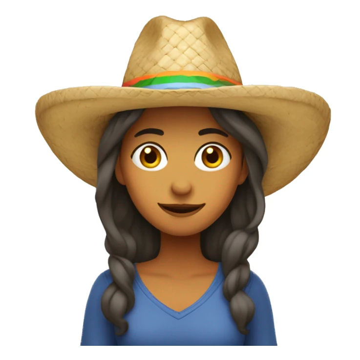 Una Exploradora son sombrero con cara de sorpresa sticker