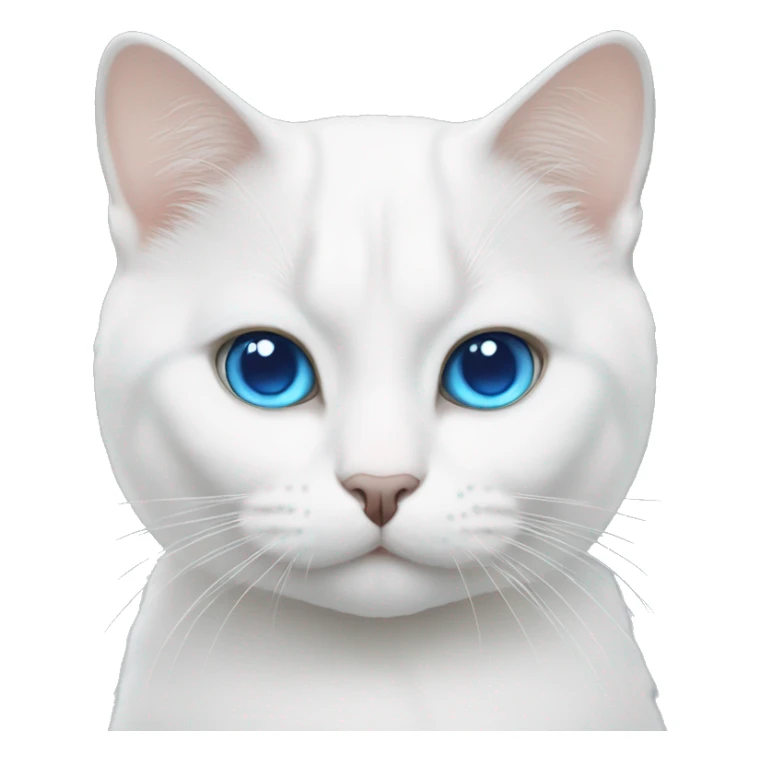 White British cat with blue eyes sticker