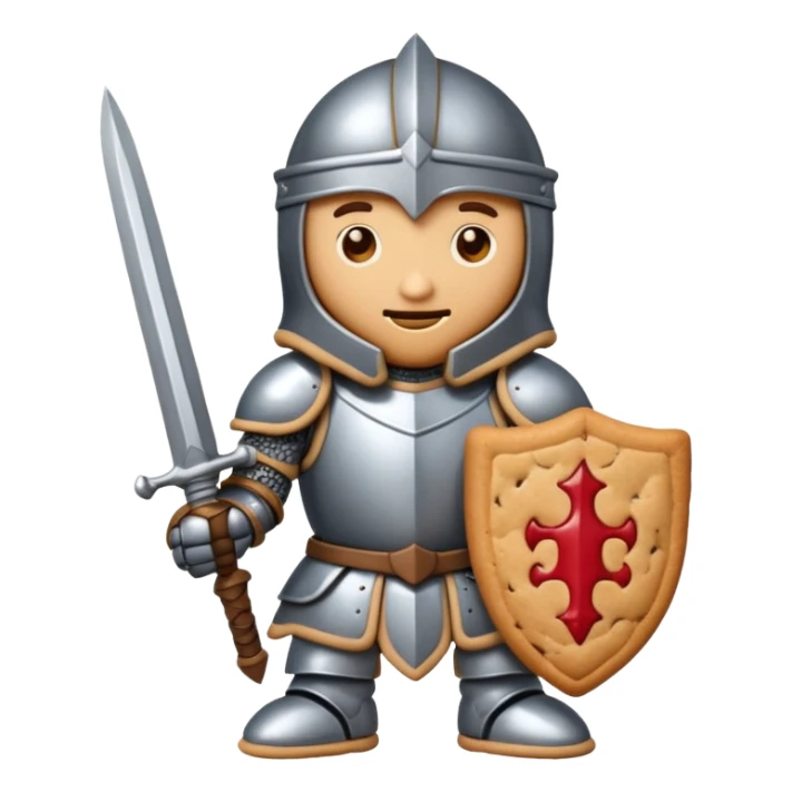 cookie that is a knight because it is a tough cookie sticker