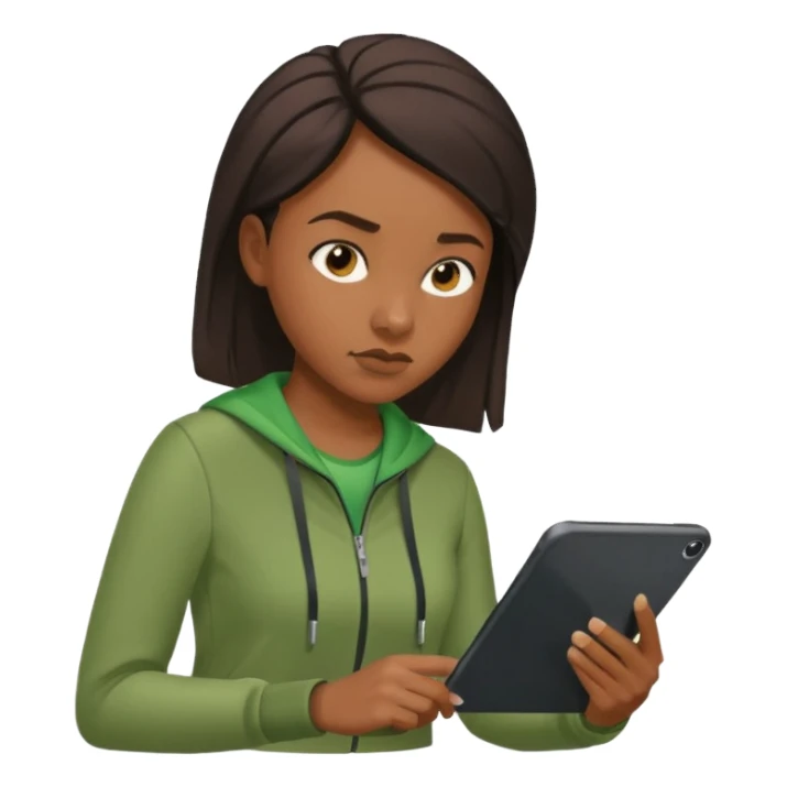 A calm black female coach with folded arms, analyzing the game with sharp focus, green clothes sticker