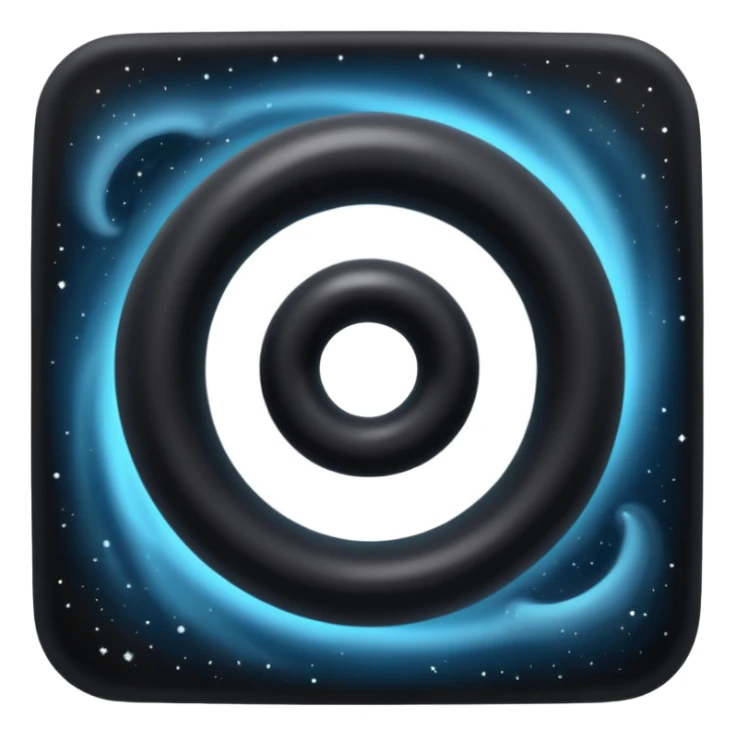 The black square go into the black hole sticker