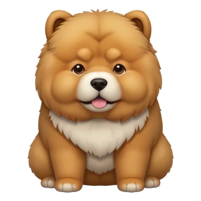 a full body of cute chow chow sticker