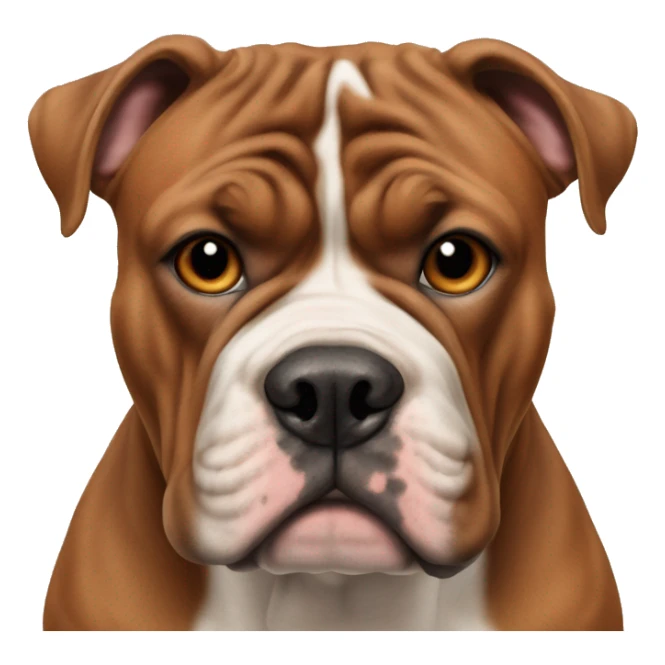 Realistin Brown red english bulldogg sticker