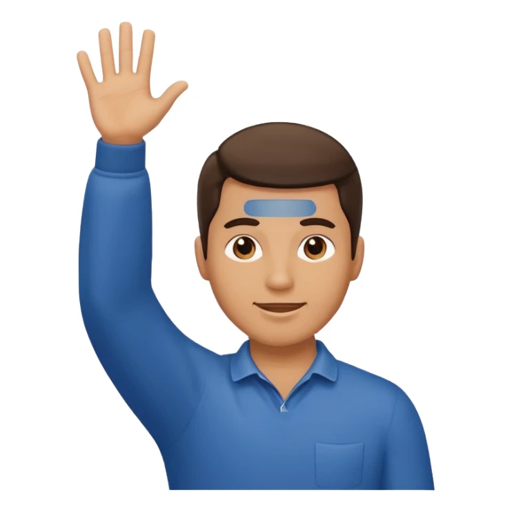 A man with arms waving up and down with 67 around it  sticker