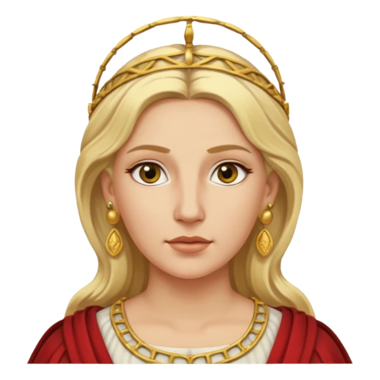 Ancient Roman woman with earrings and blonde hair sticker