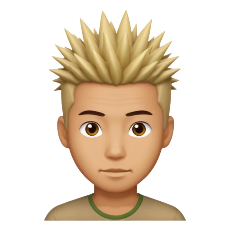 Make it a vietnamese male with spiky hair sticker