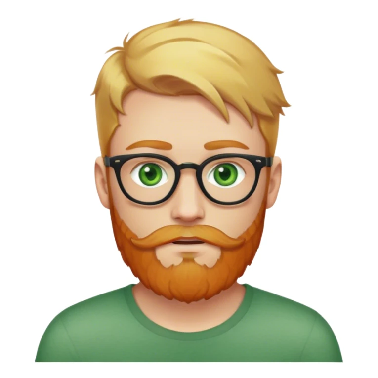 A man with green eyes and blonde hair with ginger hipster beard  sticker