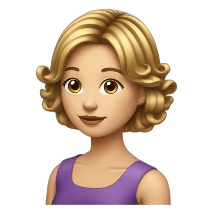 highlights-hair-girl-with-deck-of-cards sticker