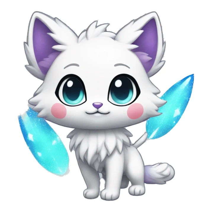  High quality detailed Cute Cool Kawaii stylish Pretty Chibi Fur-Sona Shiny Colorful Sparkly Fakemon Full Body sticker