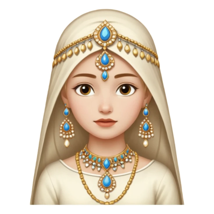 Russian girl in Indian jewellery sticker