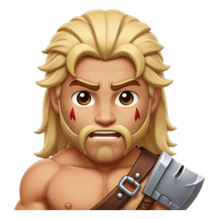 CLASH OF CLANS blonde barbarian emoji sticker