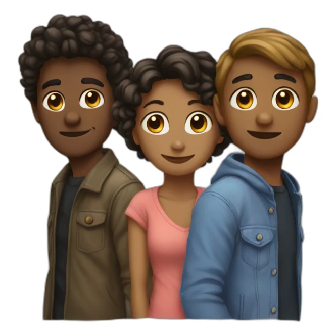 3 group of friends  sticker