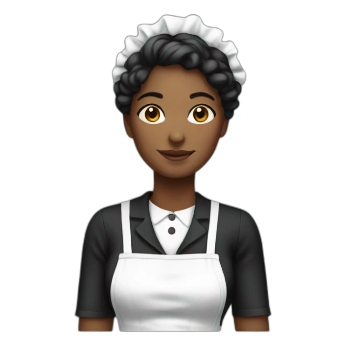 woman maid black sticker