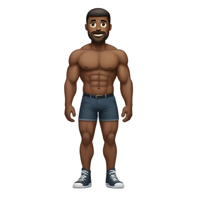 man with big and muscular legs  sticker