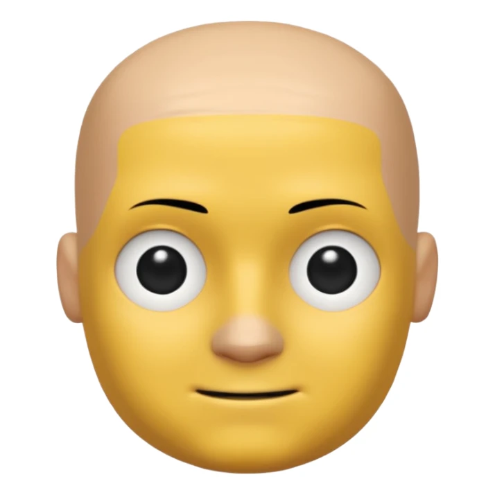An Roblox Noob Face With An Normal expresion (Just An Bald Yellow Square With Eyes And Mouth) sticker
