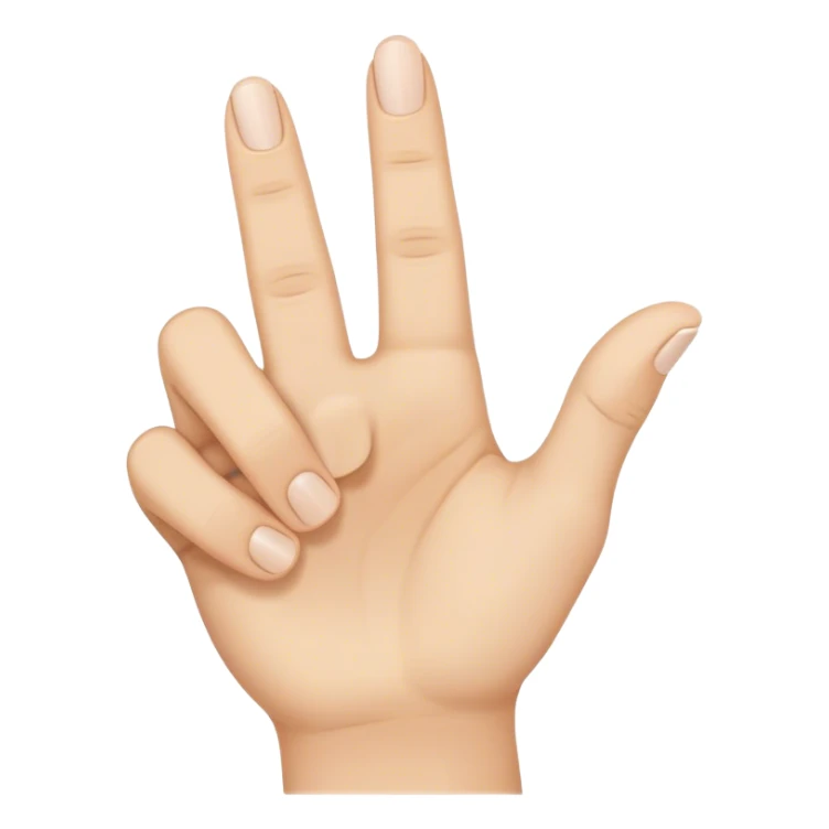"Raise the thumb, index finger, and middle finger of the left hand." sticker