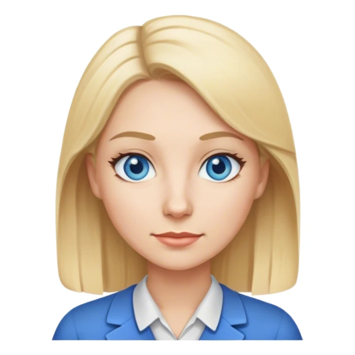 blonde hair blue eyes teacher female sticker
