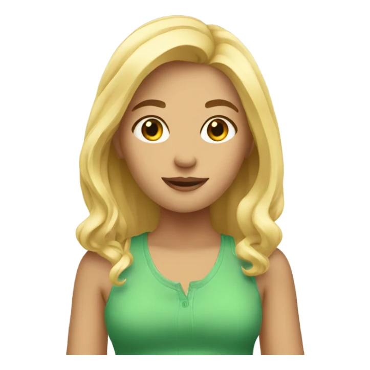 Summer blonde girl sticker