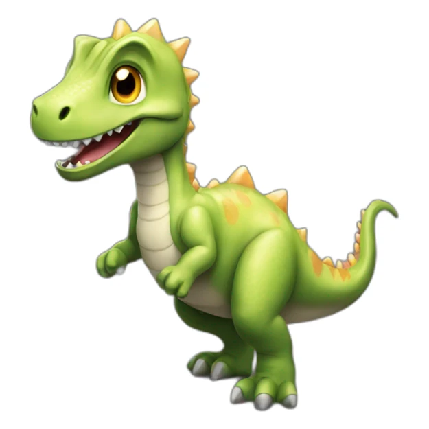 Chat sur Dino sticker