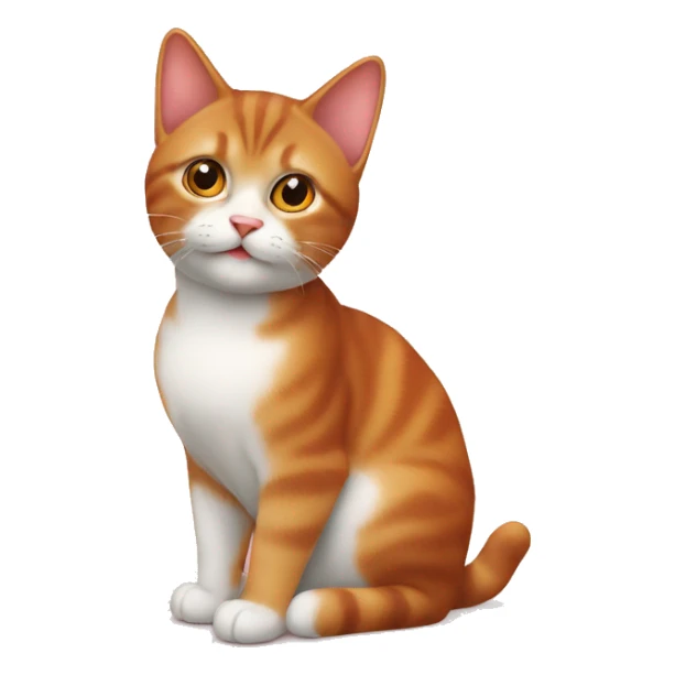 petit chat qui tient un cœur rouge sticker