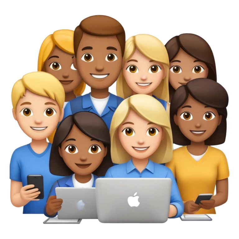 team of diverse people working together sticker