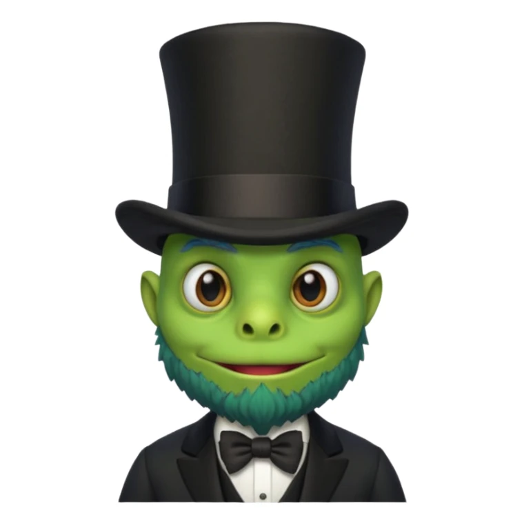 A murloc from World of Warcraft dressed as Abraham Lincoln sticker