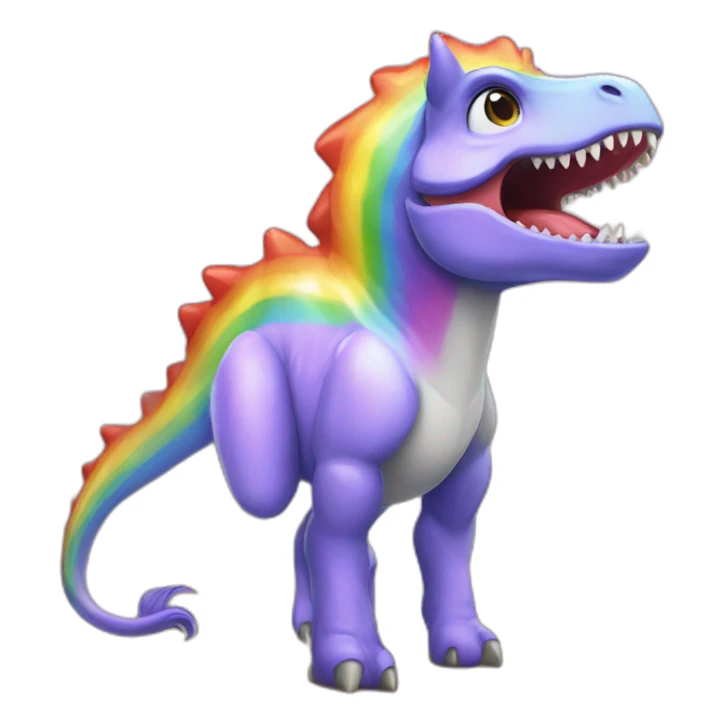 tyrannosaurus-unicorn-rainbow-cute sticker