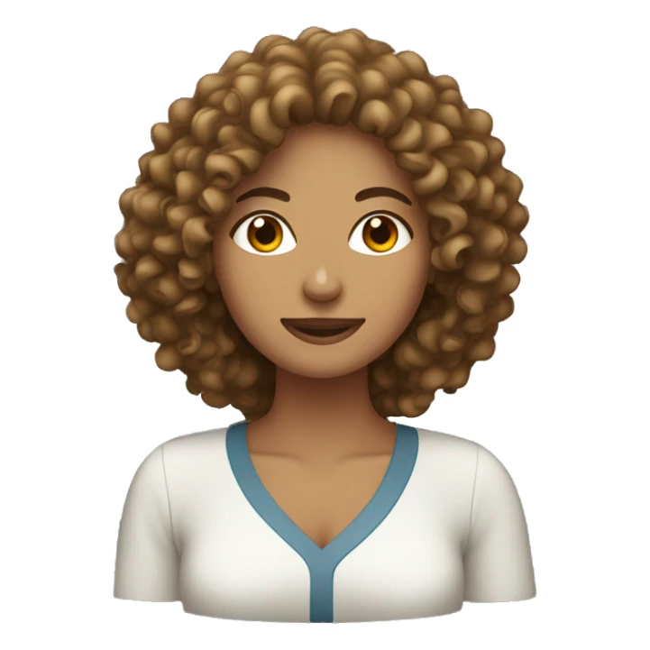Curly hair woman holding Yorkshire  sticker