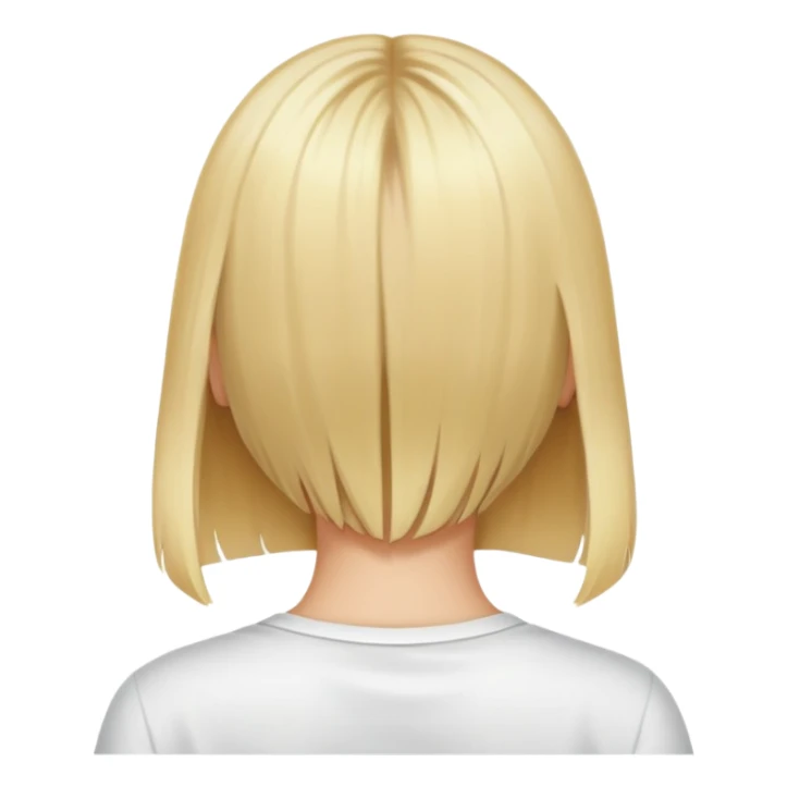Blond girl back of head in white shirt sticker