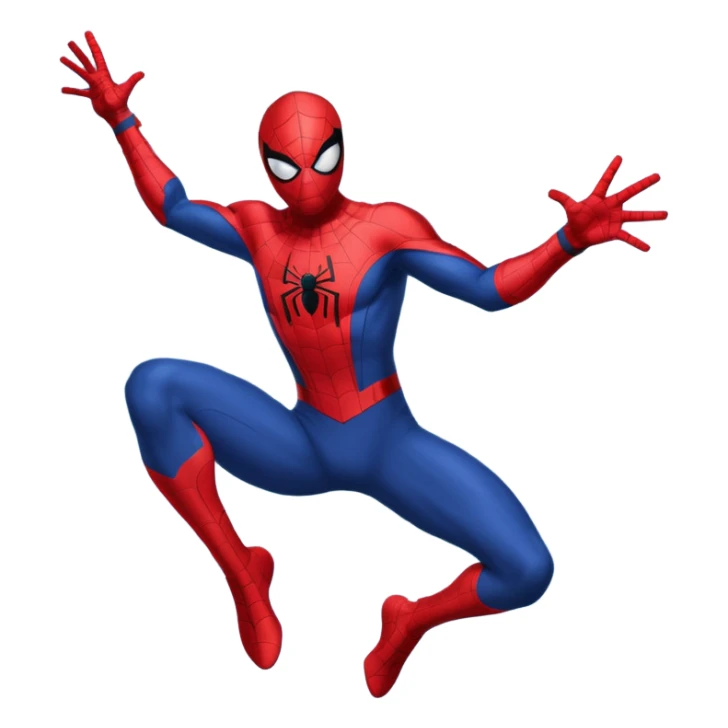 do a spider man and spider web throwing from his hand sticker