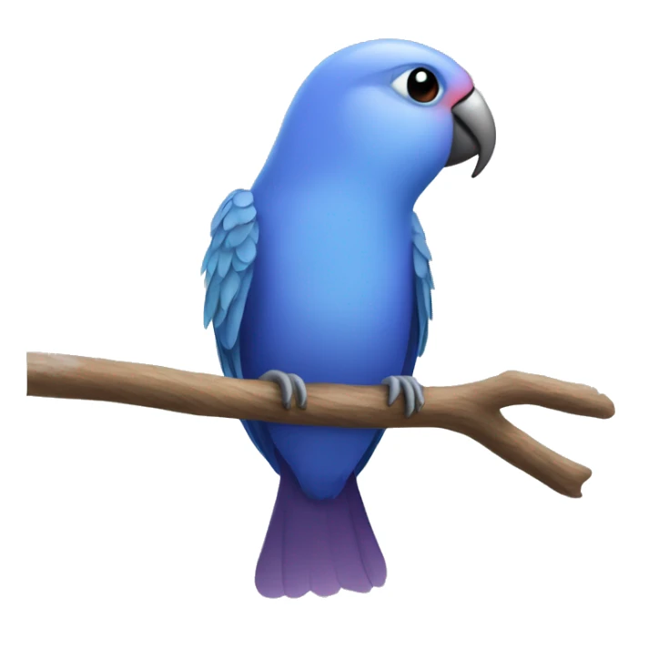 Blue violet small lovebird fisher sticker