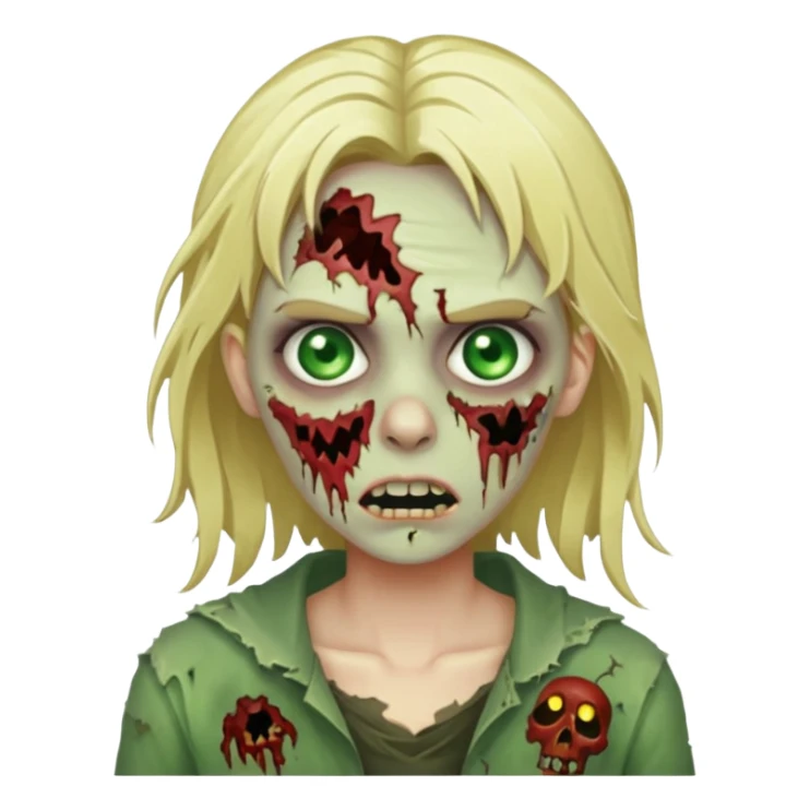 blonde zombie sticker
