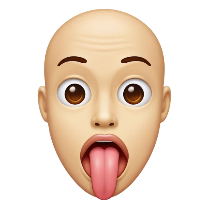 Person sticking tongue out sticker