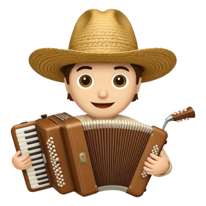 Sombrero vueltiao with an accordion sticker